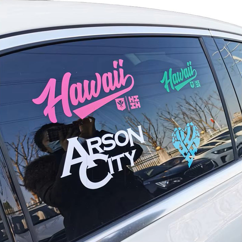 Durable Waterproof Vinyl Car Window Stickers Removable Adhesive Glass Decorations Personalized Vehicle Glass Sticker