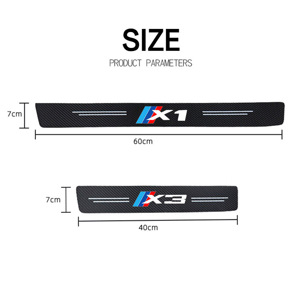 GPRGIT X1/X3/X4/X5/X6/X7 Logo Carbon Fiber Door Threshold Sill Scuff Plate Sticker