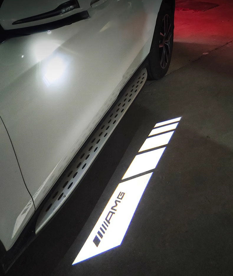 For Mercedes-Benz Rearview Mirror Welcome Light E-Class/C-Class Glb/Gle Wigs Modified Light Door Carpet Atmosphere Light