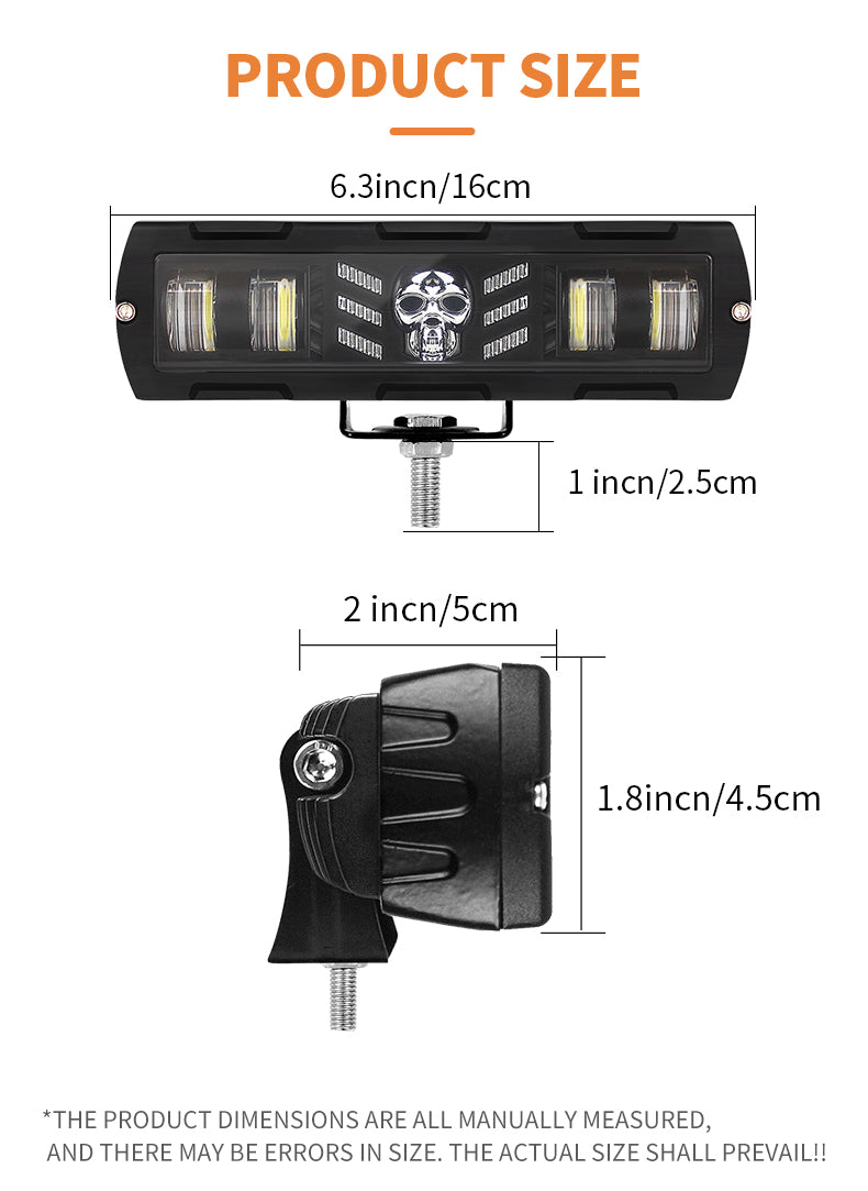 GPRGIT GZ-9 12V-80V 25W LED Work Light 4-LED Spot for Offroad Motorcycle Aluminum Alloy+PC