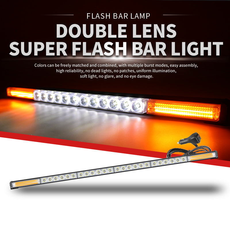 GPRGIT 308-6 Slim COB LED Strobe Warning Light Bar 39.7in 96W IP65 Waterproof Truck Reverse Lamp