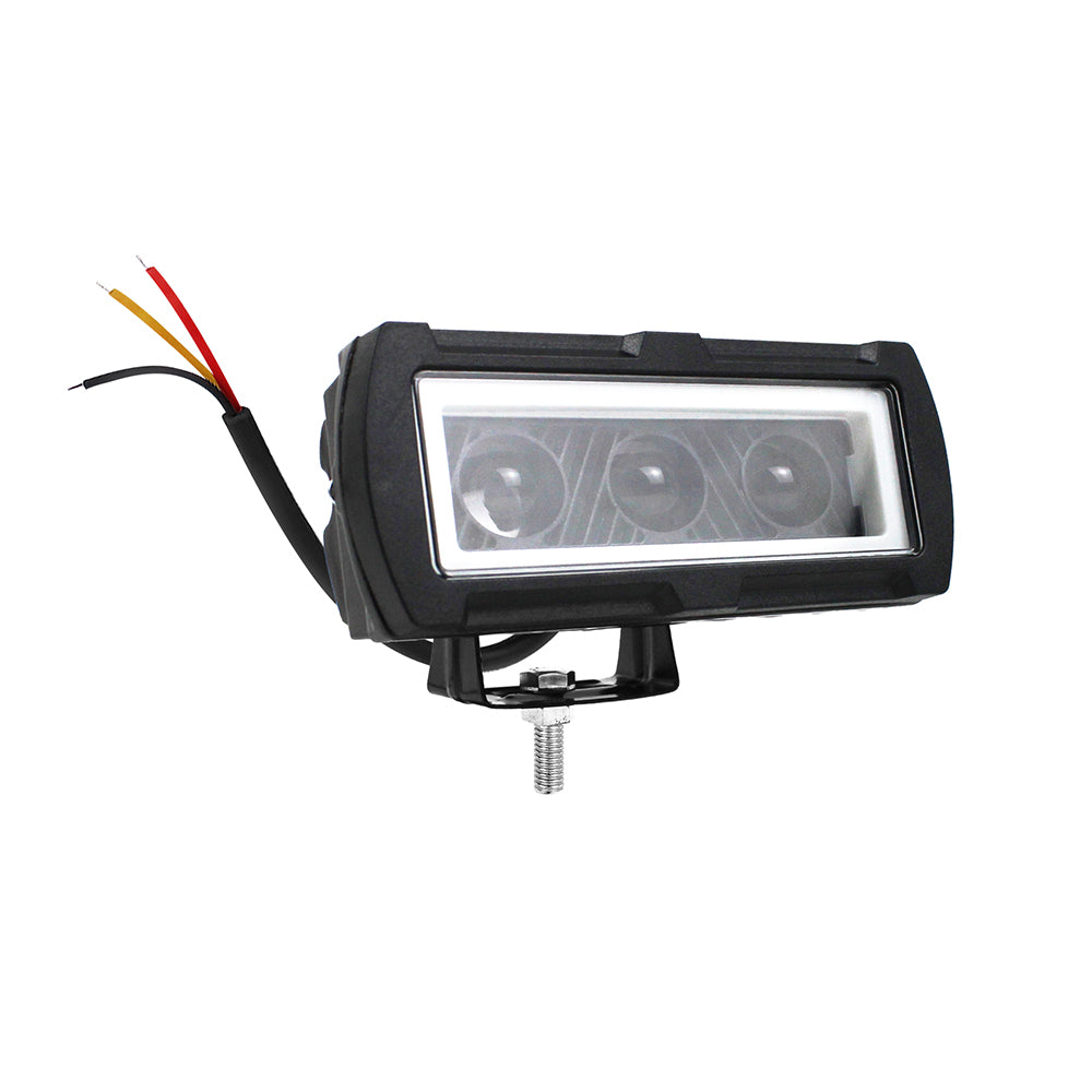 Super Bright 5 Inch 30W Vehicle Driving Work Light Dual Color Flood Spot Mini Light Bar for Trucks Off Road Motorcycle 12V 80V