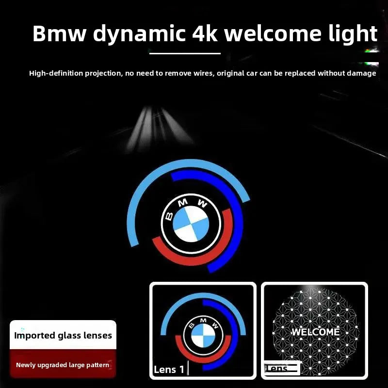 Dynamic LED Door Welcome Projector Light for BMW 3GT, 5 Series, 1/4 Series, X1 X2 X3 X5 X6, 530 - Car Door Projector Lamp