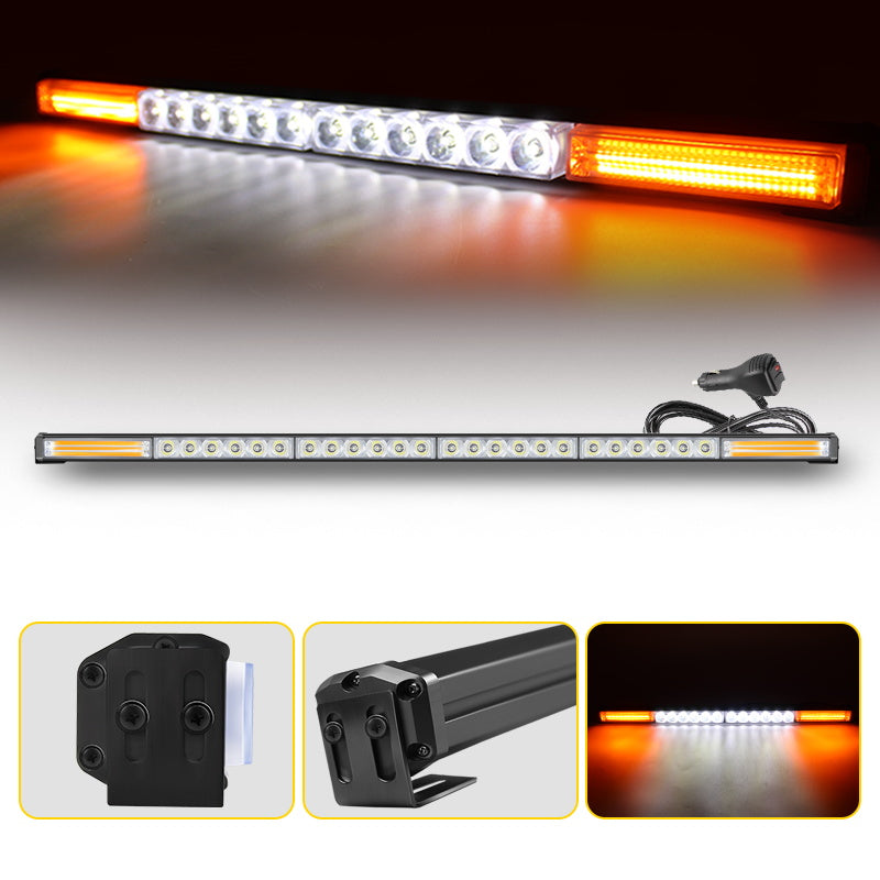 GPRGIT 308-6 Slim COB LED Strobe Warning Light Bar 39.7in 96W IP65 Waterproof Truck Reverse Lamp