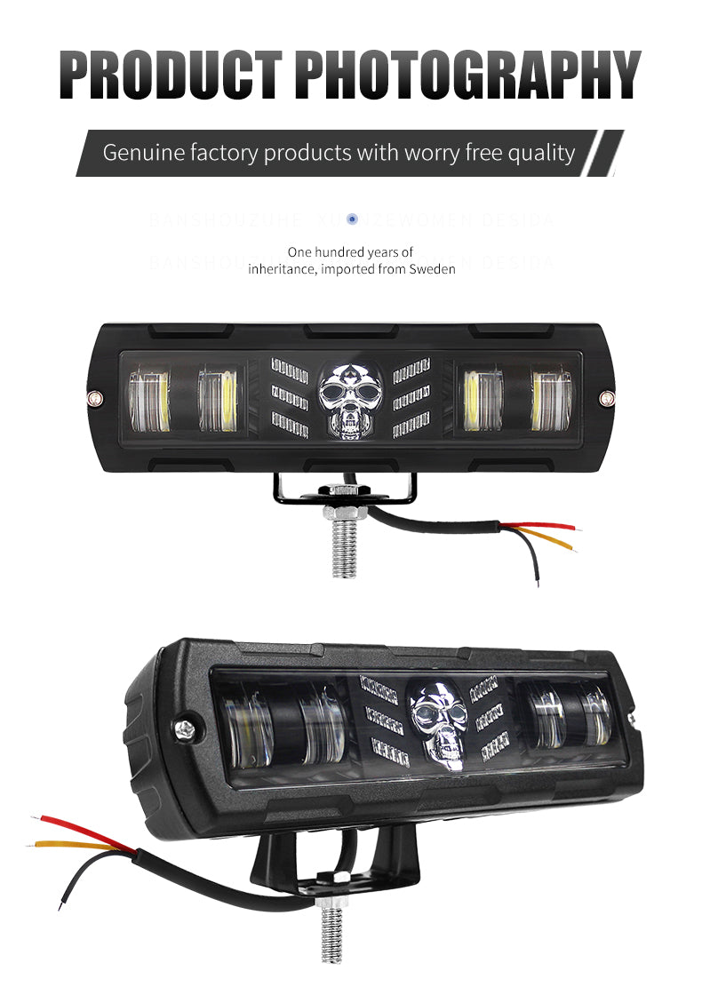 GPRGIT GZ-9 12V-80V 25W LED Work Light 4-LED Spot for Offroad Motorcycle Aluminum Alloy+PC