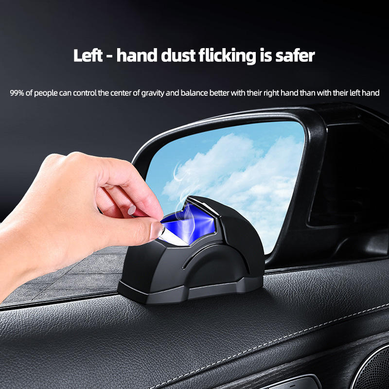 GPRGIT Car Door Mini Ashtray ABS+Metal Detachable Interior with Lamp