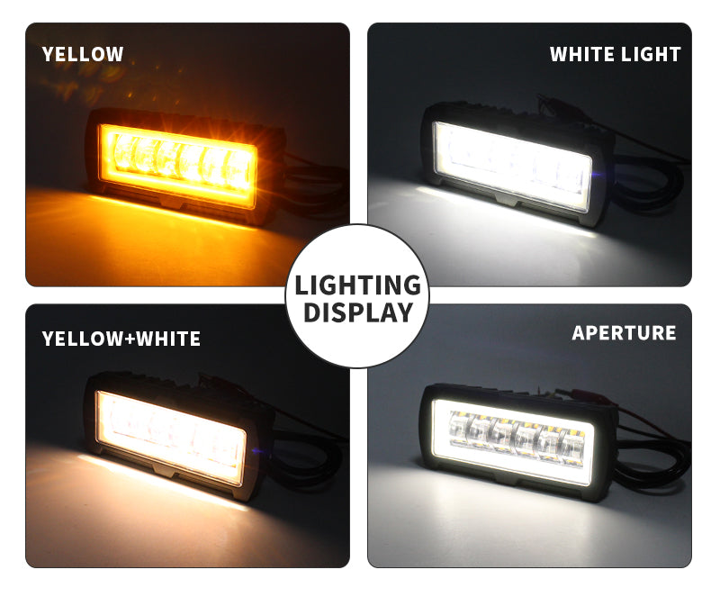 Hengjian Factory Wholesale Car Work Light 35W 6 Bead with Aperture Adjustable Magnet Emergency Warning Light Cob Led Work Light