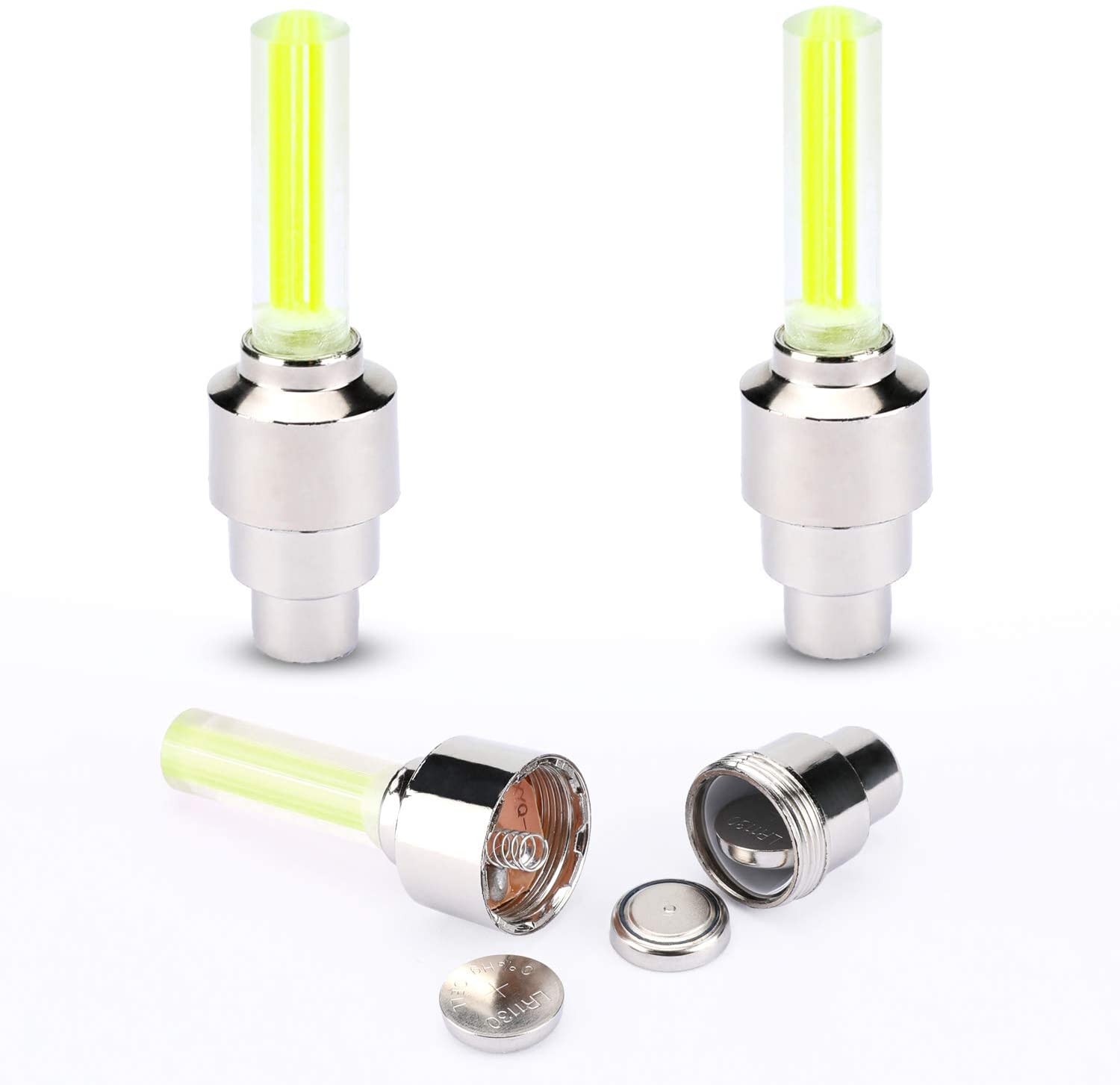 Waterproof LED Light Tire Valve Cap Bicycle Flash Light Mountain Road Bike Cycling Tyre Wheel Lights LED Neon Lamp Cover Wheel