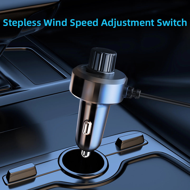 GPRGIT Big Size 7-Inches Car Fan Truck Fan, Adjustable Stepless Wind Speed, Brushless Clip Fan, 12V 24V