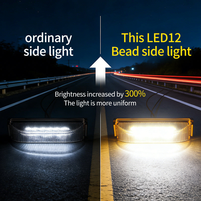GPRGIT CBD-3LED Multicolor Waterproof LED Truck Side Marker Light 12V-24V Piranha Beads 12LED IP67