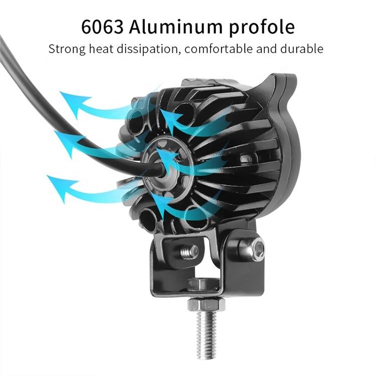 Dual Color LED Motorcycle Headlight Factory Owl Design Fog Light Bulb with Auxiliary Spot Work Lamp Projector Lens for Driving