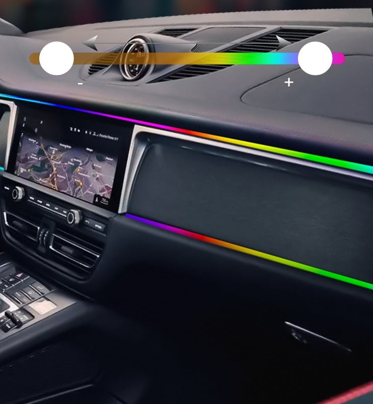 140cm USB Connection APP Remote Control RGB Chasing Strip Symphony Music Universal Car LED Interior Acrylic Ambient Light
