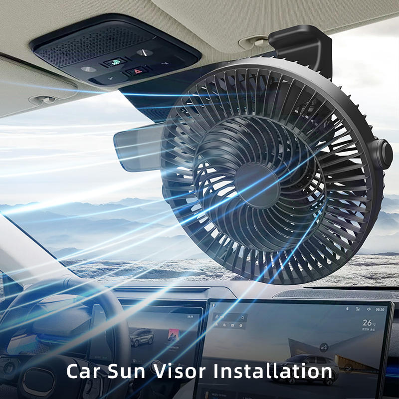 GPRGIT Truck Ceiling Fan Stepless Wind Speed Suction Cup Base (F1303)