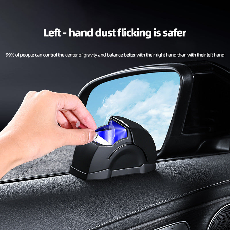 GPRGIT Car Door Ashtray ABS Metal Mini Ashtray, Detachable, With Lamp, Easy Cleaning, Sliding Cover