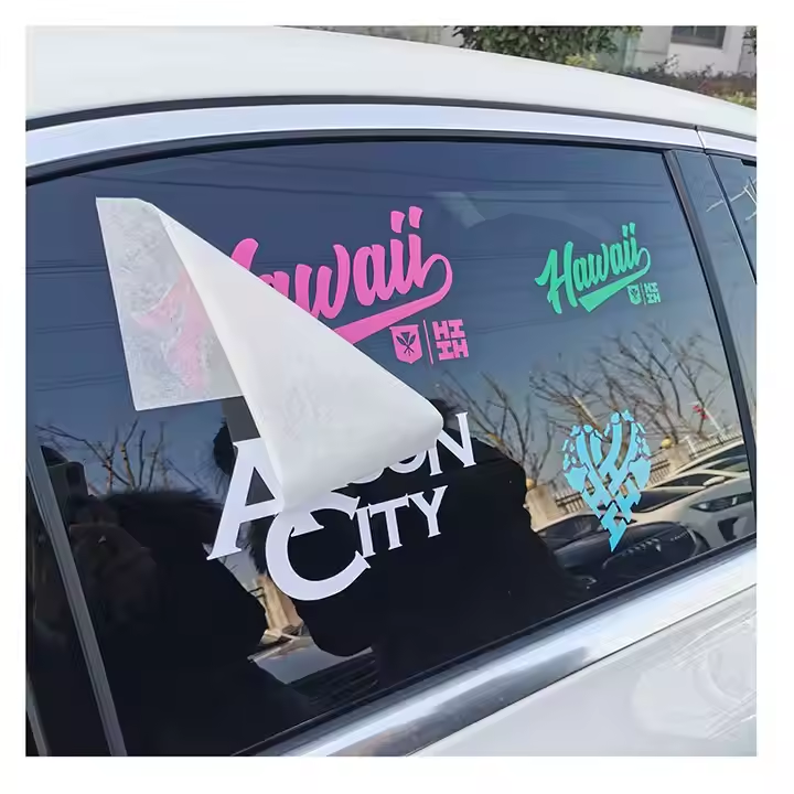 UV Resist Waterproof Weatherproof Custom Logo Die Cut Letter Transfer Vinyl Car Bumper Windshield Stickers and Window Car Decals