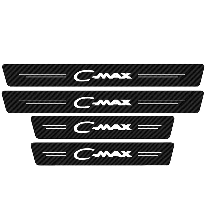 GPRGIT 4Pcs Car Door Threshold Sill Sticker Decal Protector, Single Use, for Ford CMAX 2012-2022, Model DM-1241