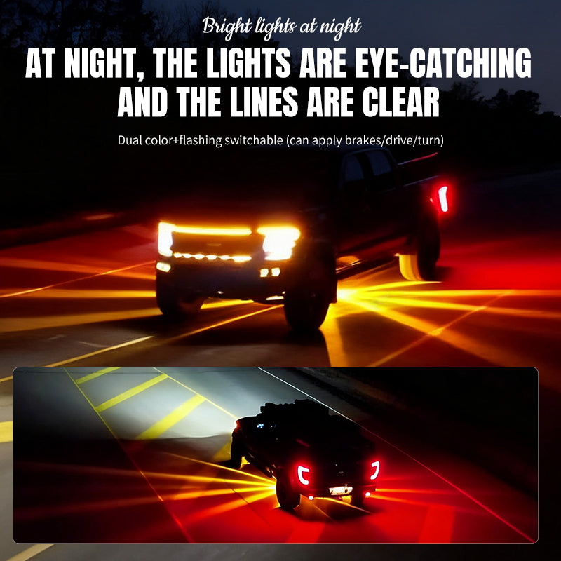GPRGIT Truck Trailer LED Light Glass Watermelon Star Duty Dump Truck Body Shape Red Amber Clear Lens 9V-30V IP67 Waterproof