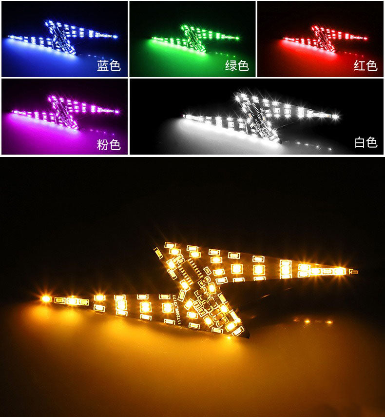 Style Motorbike Scan Start Flow Turn Signals Fishbone Lamp Lightning Lamp for Motorcycle Waterproof Super Bright Light