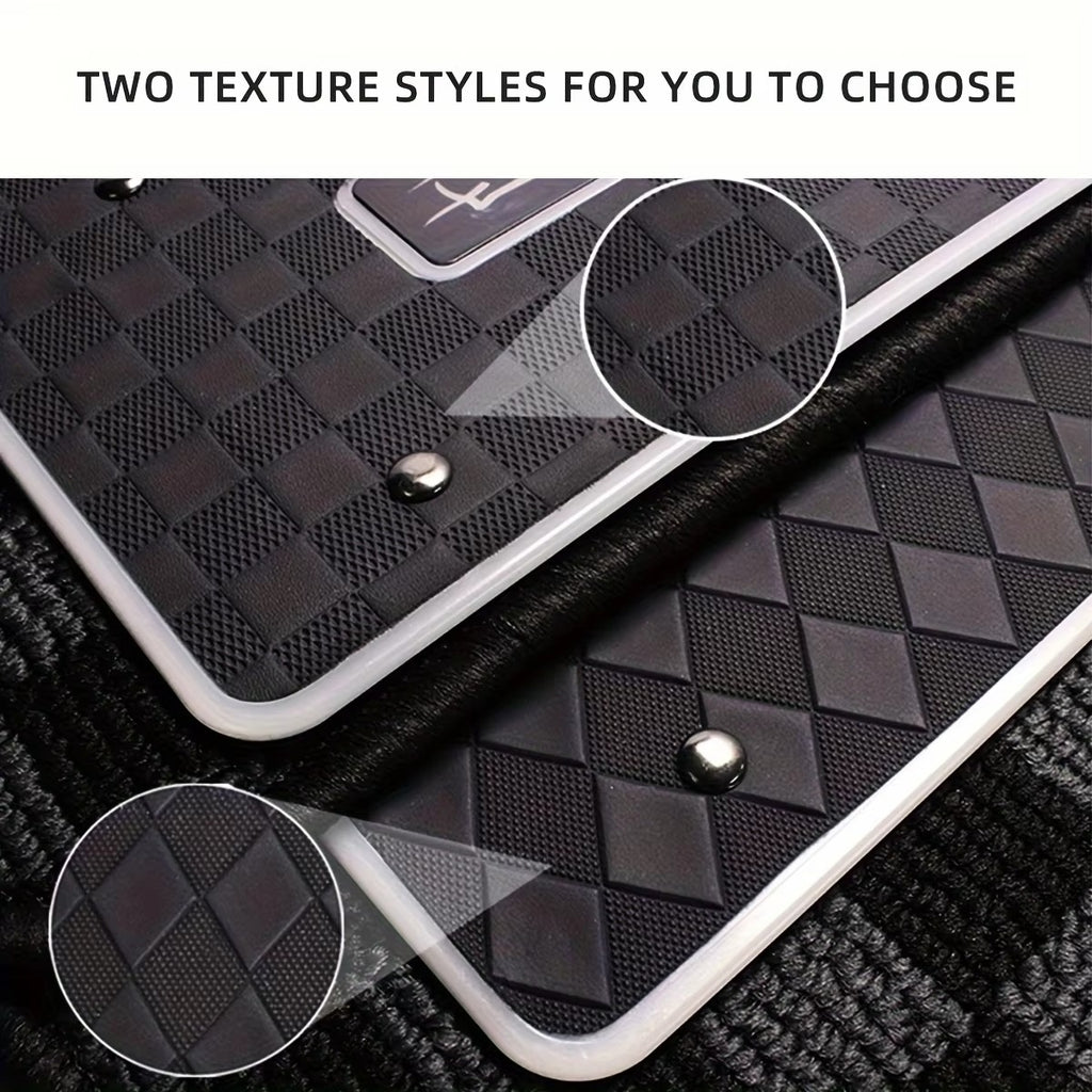 4 in 1 Custom LOGO OEM 5V 12V Car Floor Mats with RGB Ambient Light Auto APP Control Music Rhythm Waterproof LED Footwell Lights