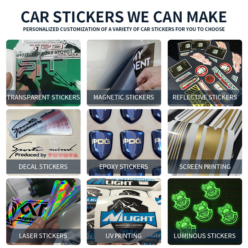 Stickers Logo Clear Transparent Vinyl Waterproof Car Window Decals Print Pvc Material Stickers