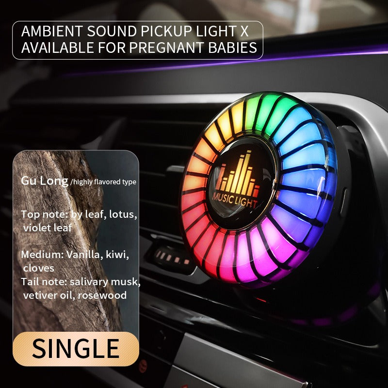 RGB Car air Outlet Atmosphere Ambient Lamp Music Voice Control Aromatherapy Decoration Perfume Breathing Light for Universal Car