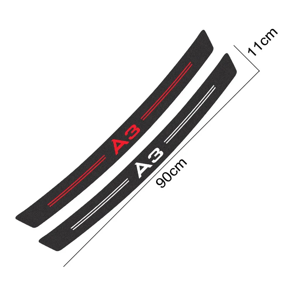 GPRGIT Car Sticker Audi A3/S3/A4/Q3/Q5/Q7 TT Carbon Fiber Trunk Decal 3M4229P Adhesive Single Use