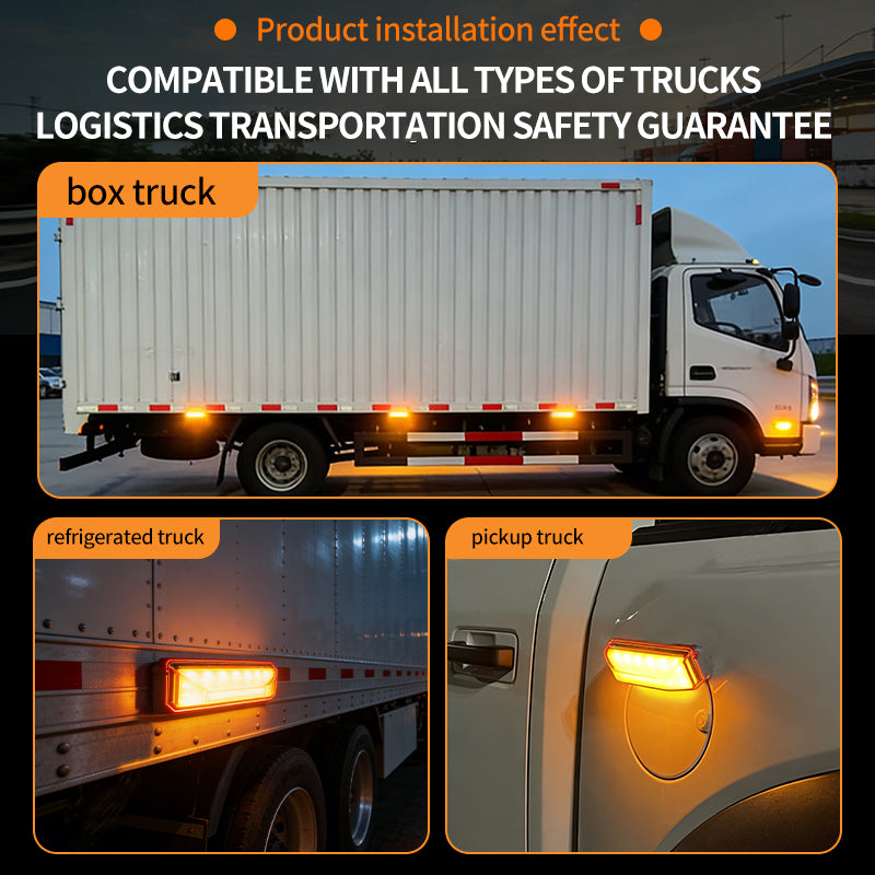 GPRGIT CBD-3LED 18LED Multicolor Waterproof LED Truck Side Light 12V-24V Piranha Beads IP67