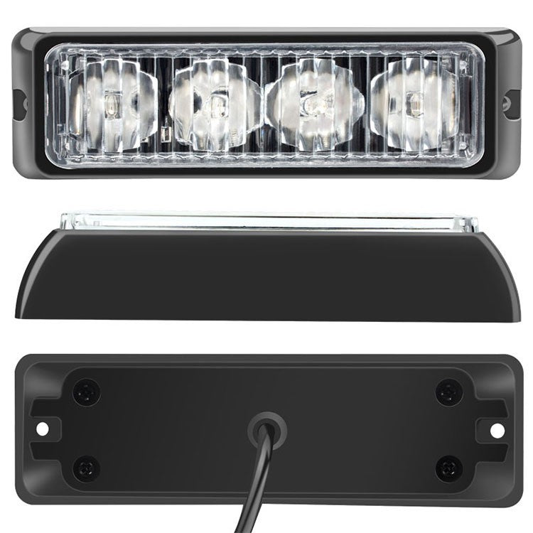 New 4 LED Side Marker & Warning Lights with Turning Flash for Truck Trailer 12-24V