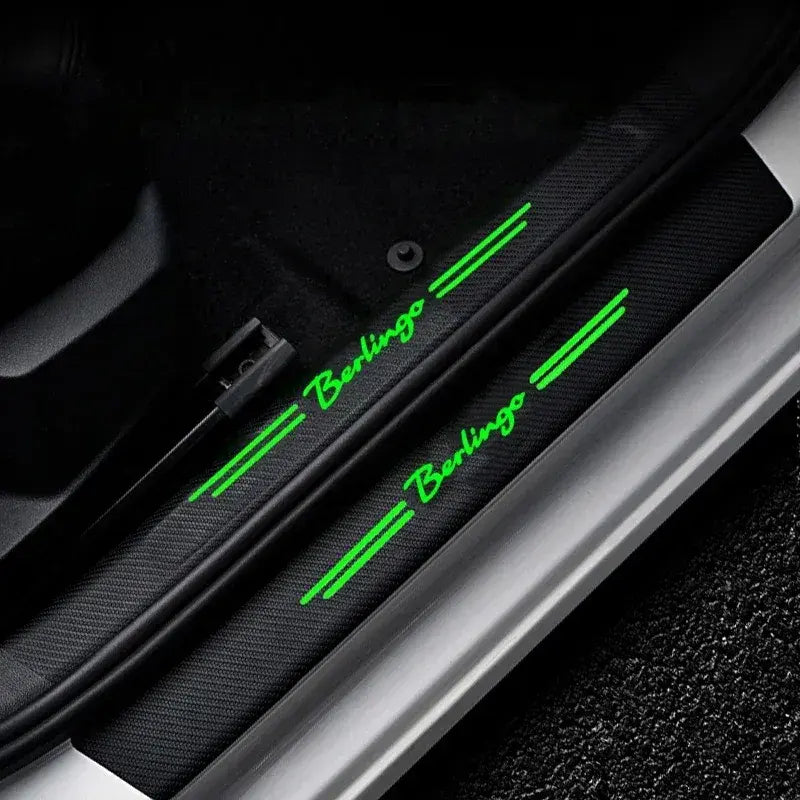 GPRGIT Citroen Berlingo Luminous Leather Door Threshold Sticker Trunk Sill Strip