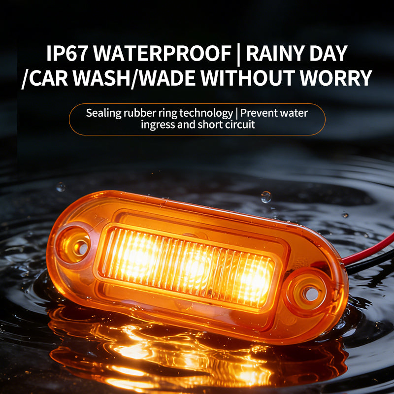 GPRGIT CBD-3LED Multicolor Waterproof LED Truck Side Light 12V-24V Piranha Beads 3LED IP67 0.28-0.38