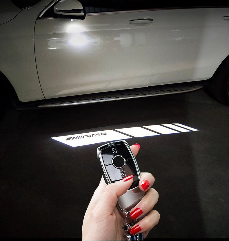 For Mercedes-Benz Rearview Mirror Welcome Light E-Class/C-Class Glb/Gle Wigs Modified Light Door Carpet Atmosphere Light