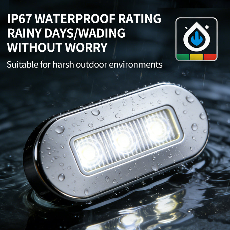 GPRGIT CBD-3LED Multicolor Waterproof LED Truck Side Light 12V-24V Piranha Beads 3LED 72.8mm IP67