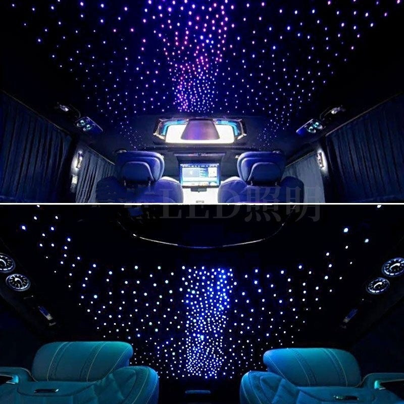 1000pcs 3M RGBW LED Starry Sky Projector Lamp Starlight Headliner Kit APP Remote Control DC Lighter Fiber Optic Light