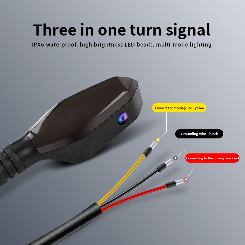 2PCS Motorcycle LED Turn Signal Lamp Color Projection Lamp Waterproof Led Ambient Turning Light High-Bright Warning Light