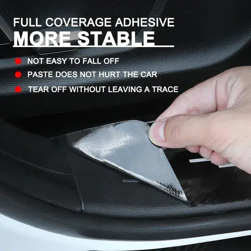GPRGIT Opel Astra J/G Insignia Corsa D Vectra C 4Pcs Carbon Fiber Door Threshold Sticker