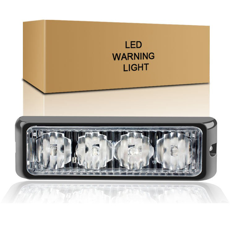 New 4 LED Side Marker & Warning Lights with Turning Flash for Truck Trailer 12-24V
