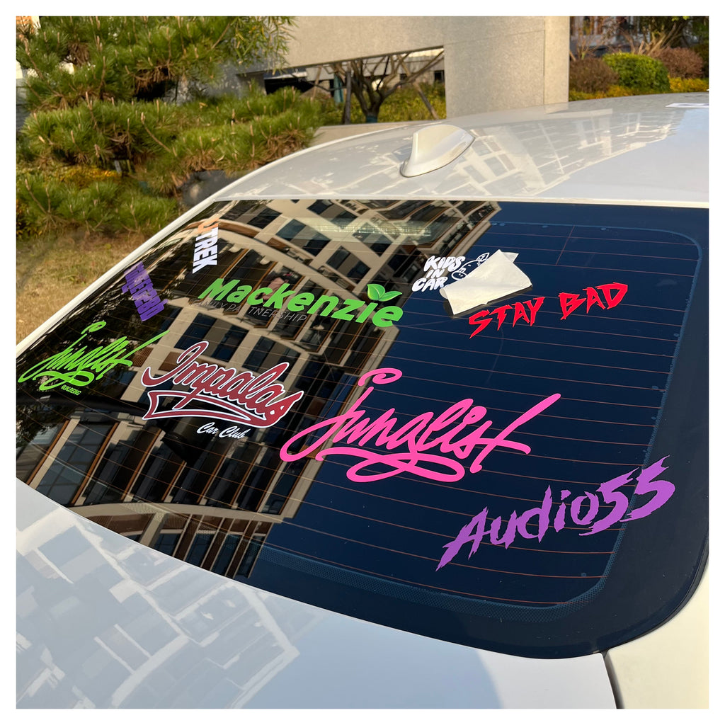 UV Resist Waterproof Weatherproof Custom Logo Die Cut Letter Transfer Vinyl Car Bumper Windshield Stickers and Window Car Decals