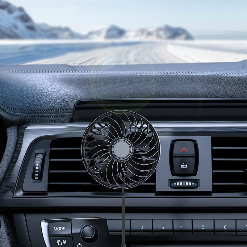 GPRGIT F4201 Adjustable Mini Car Fan for Air Vent 3 Wind Speeds Portable 5V USB