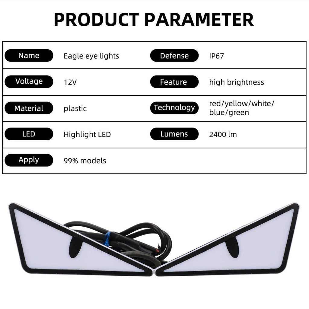 Universal 12V Led Motorcycle Lighting Systems Triangle Devil Eagle Eye Lights for Car Accesorios Para Moto Motorcycle Bright