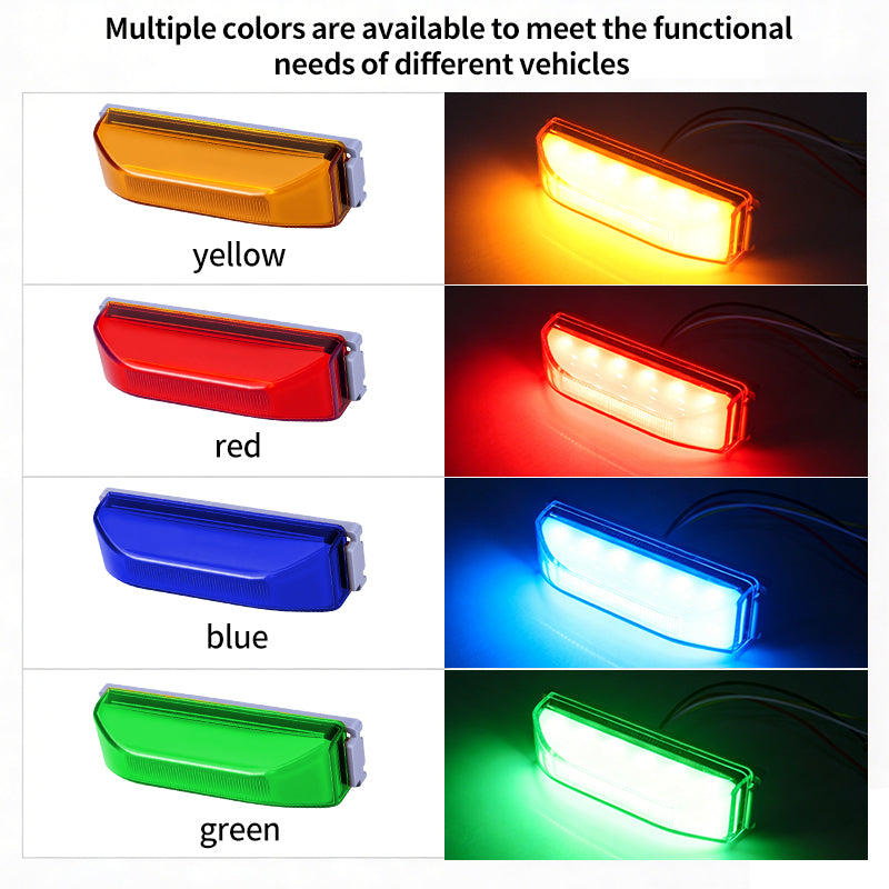 GPRGIT CBD-3LED 18LED Multicolor Waterproof LED Truck Side Light 12V-24V Piranha Beads IP67