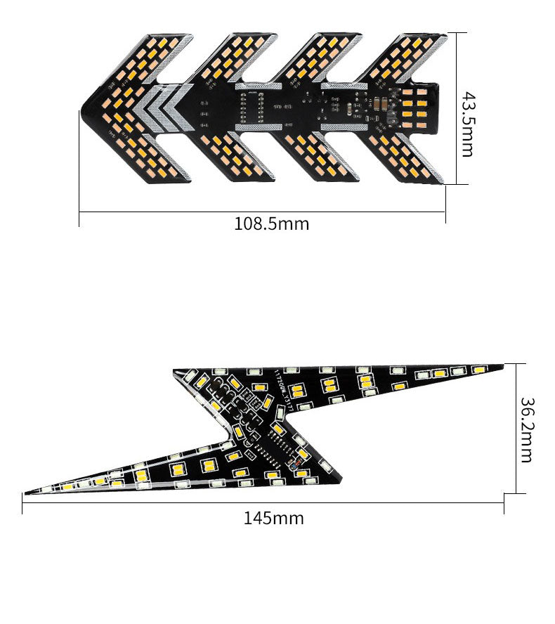 Style Motorbike Scan Start Flow Turn Signals Fishbone Lamp Lightning Lamp for Motorcycle Waterproof Super Bright Light