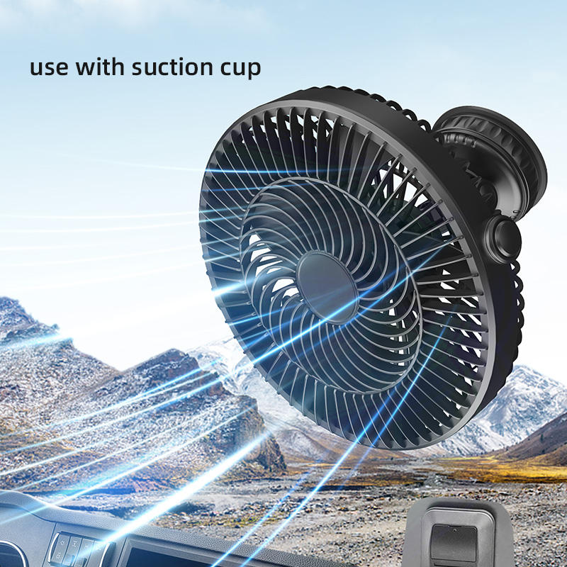 GPRGIT Truck Ceiling Fan Stepless Wind Speed Suction Cup Base (F1303)