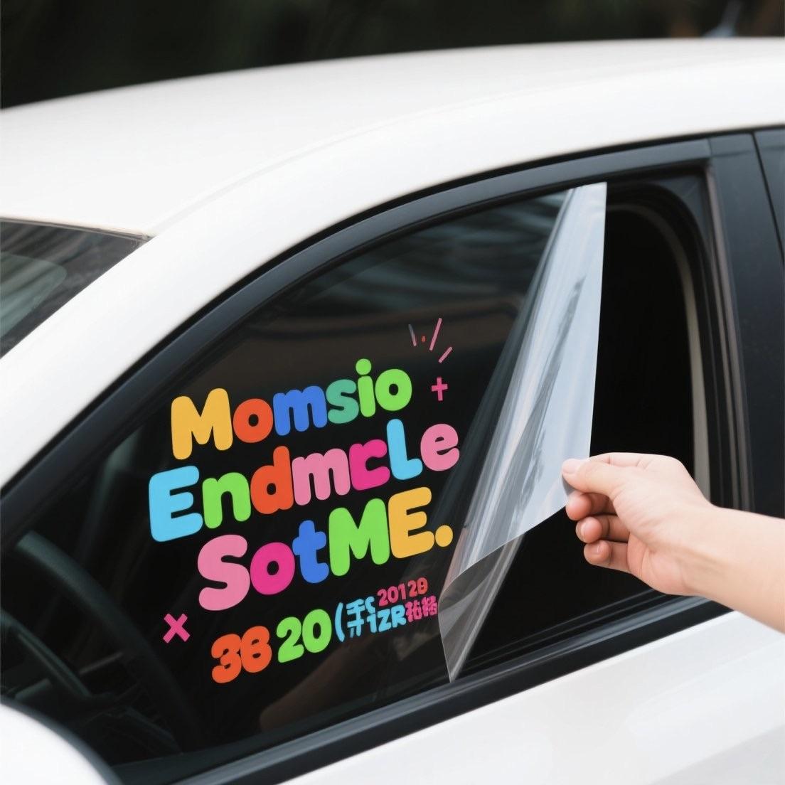 Durable Waterproof Vinyl Car Window Stickers Removable Adhesive Glass Decorations Personalized Vehicle Glass Sticker