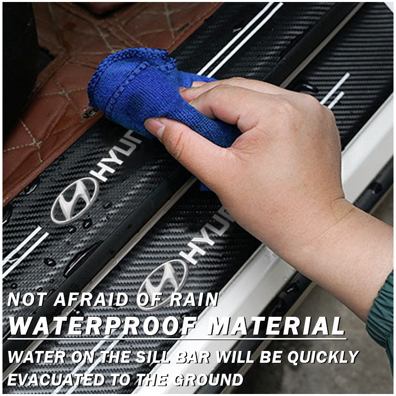 GPRGIT Car Door Sill Scuff Plate Anti-scratch Sticker Protector Strip for Sonata Azera Coupe SantaFe Genesis Accent