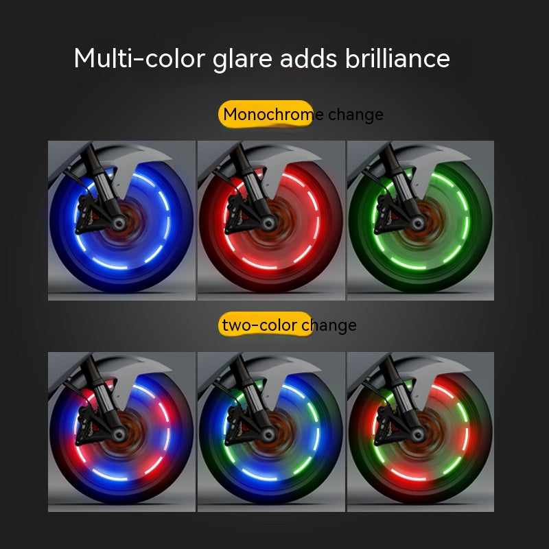 Car Auto Wheel Tire Tyre Light Colorful Lamp Valve LED Light with Vibration and Optical Sensing for Motorcycle Car Bicycle
