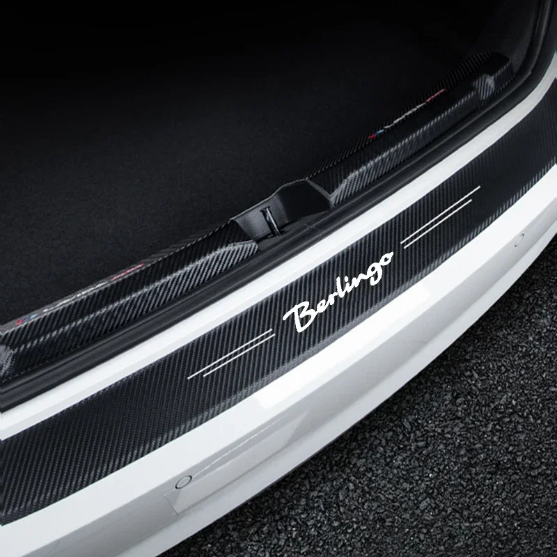 GPRGIT Car Door Sill Threshold Stickers Trunk Bumper Guards Decals, Reusable, for Citroen Berlingo Logo 2015-2021