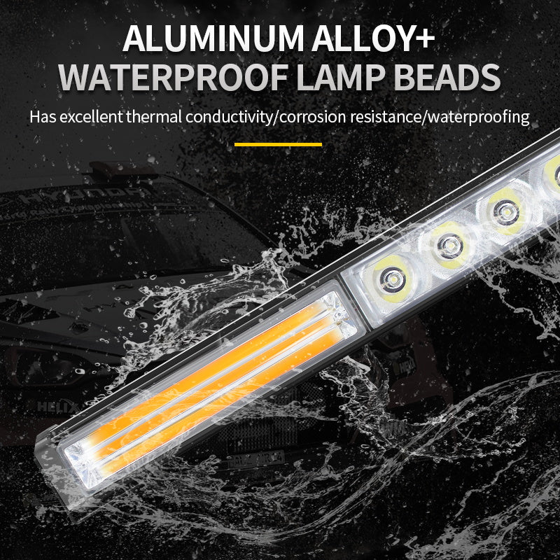 GPRGIT 308-6 Slim COB LED Strobe Warning Light Bar 39.7in 96W IP65 Waterproof Truck Reverse Lamp