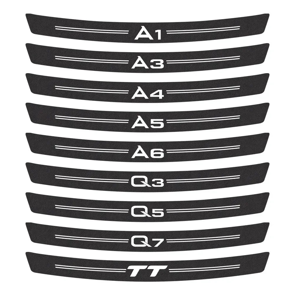 GPRGIT Car Sticker Audi A3/S3/A4/Q3/Q5/Q7 TT Carbon Fiber Trunk Decal 3M4229P Adhesive Single Use
