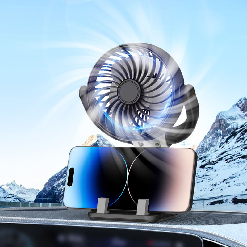 GPRGIT Desktop Mini Cooling Fan with Phone Holder 3-Speed (F5504)