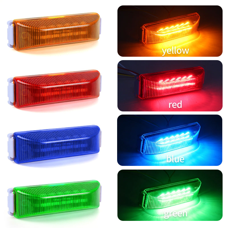 GPRGIT CBD-3LED Multicolor Waterproof LED Truck Side Marker Light 12V-24V Piranha Beads 12LED IP67